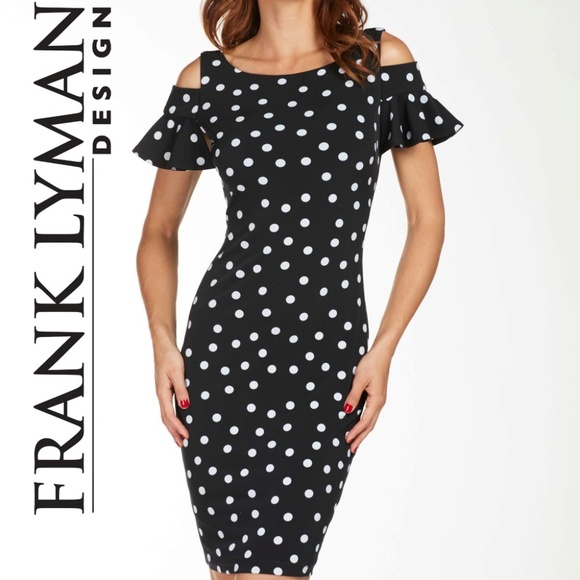 Frank Lyman Design Dresses & Skirts - Frank Lyman Black White Polka Dot Dress LIKE NEW!